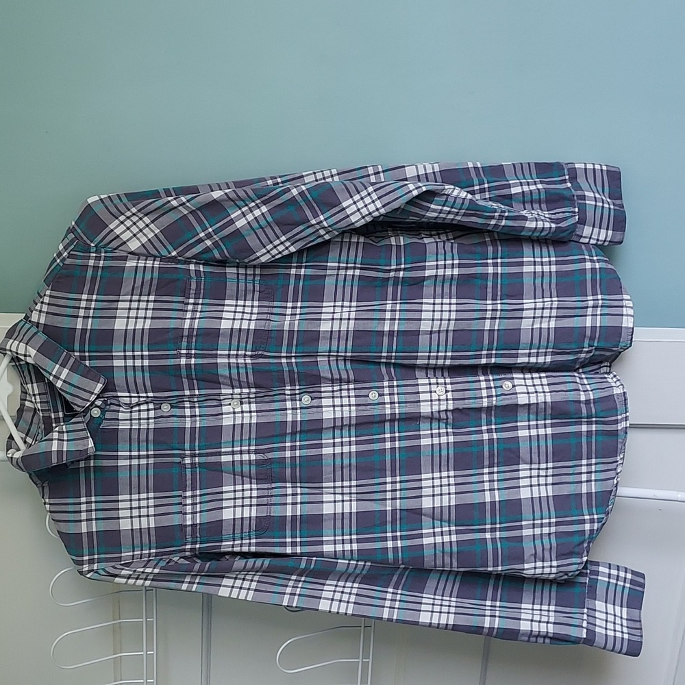 The North Face Flannel Button Up Shirt 100% Cotton Plaid Size Medium